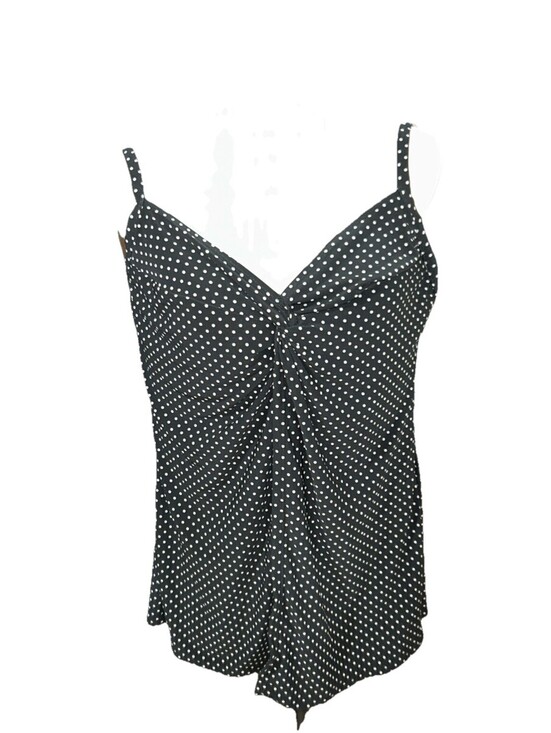 Miraclesuit Other - Miraclesuit Women’s Tankini Swimsuit Top 16 Black White Polka Dot Underwire